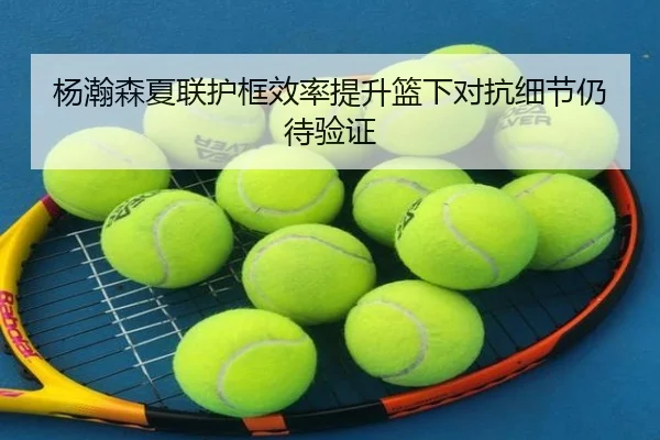 杨瀚森夏联护框效率提升篮下对抗细节仍待验证